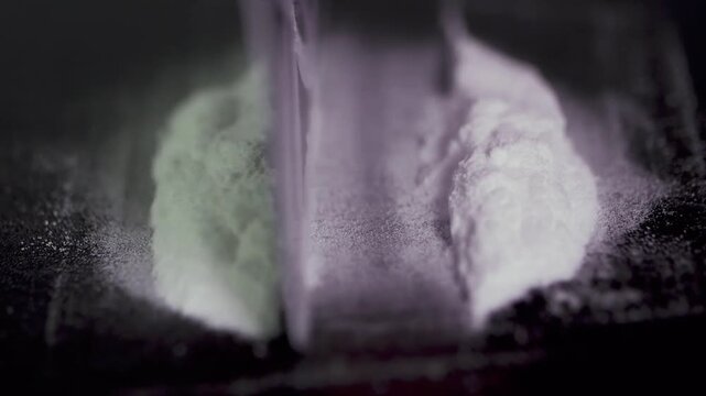 Drug Addiction Concept Close Up of Substance Abuse and Narcotics Use