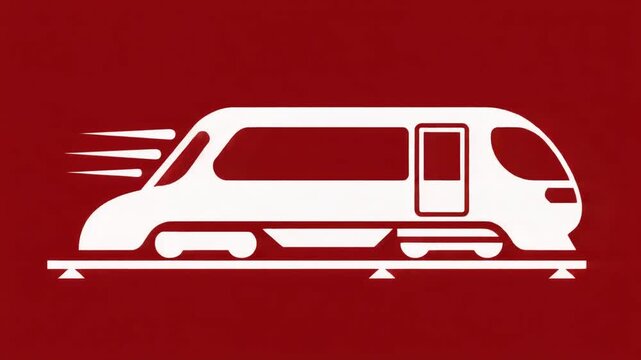電車鉄道交通ピクトグラムアニメーション動画