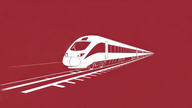電車鉄道交通ピクトグラムアニメーション動画