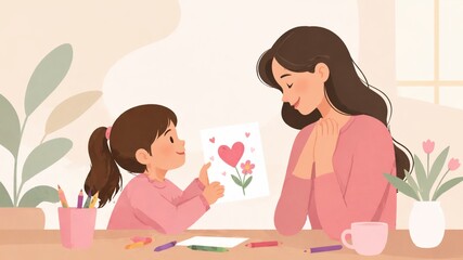 Fototapeta premium mother and daughter