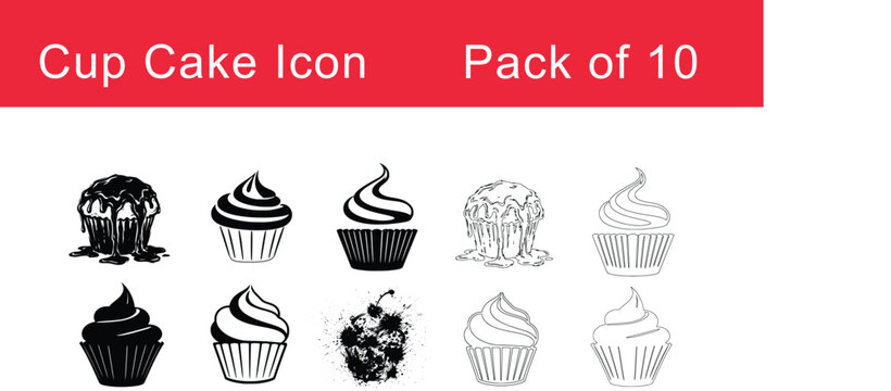 A seamless pattern set of delicious chocolate cupcakes a cute vector illustration of a barbecue restaurant menu design element