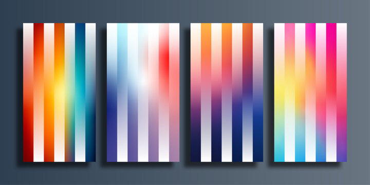 Abstract vertical stripes a colorful gradient art composition