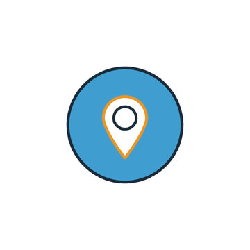 Map location pin icon symbol.