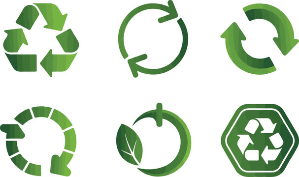 Sustainable recycle loop collection for eco friendly environmental awareness.