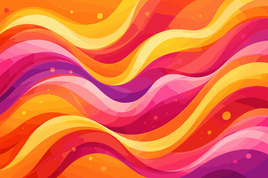 Vibrant Abstract Vector Background with Flowing Shapes in Warm Colors Featuring Colorful Fluid Wavy Lines and Dynamic Gradients for Modern Poster Design, Artistic Wallpaper, and Creative Layouts