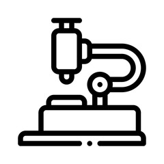 Fototapeta premium microscope line icon