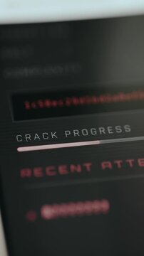 Progress bar indicator for a Password Cracking, cybersecurity concept