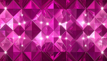 Obraz premium Abstract Pink Gemstone Facets with Sparkling Light Effects.