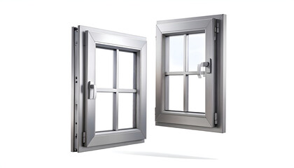 Obraz premium Modern Aluminum Window Frames with Glass Panes.