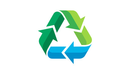 Obraz premium Recycling Symbol Green Blue Arrows.