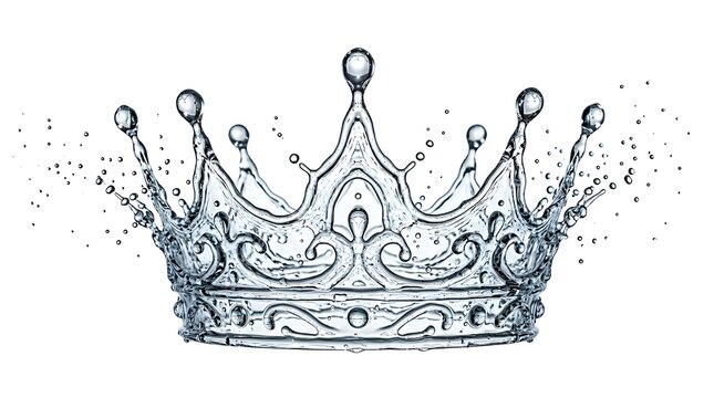 Crowned Water Splash Crown Float in Motion