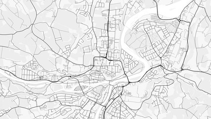 Obraz premium Steyr City Map. Minimalist black and white line art poster for printing, wallpaper, wall art, and map resources for home and office decor
