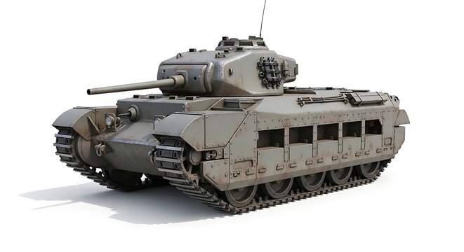 M18 Hellcat tank isolated on white background, realistic military vehicle model