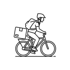 Naklejka premium man on bike