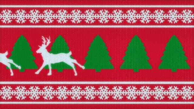 Moving Christmas Canvas
Reindeer leap on a fabric base, and the words "Merry Christmas" appear.