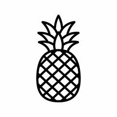 Obraz premium Pineapple Fruit Icon Symbol Graphic.