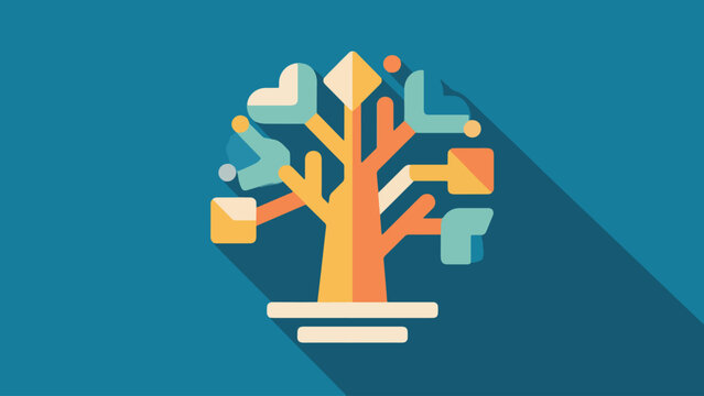 Illustration Of The Tree Of Knowledge Symbol Vector Design Template