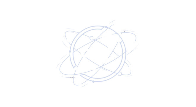 Faint Light Blue Outline of Globe and Interconnected Lines on Isolated White Background