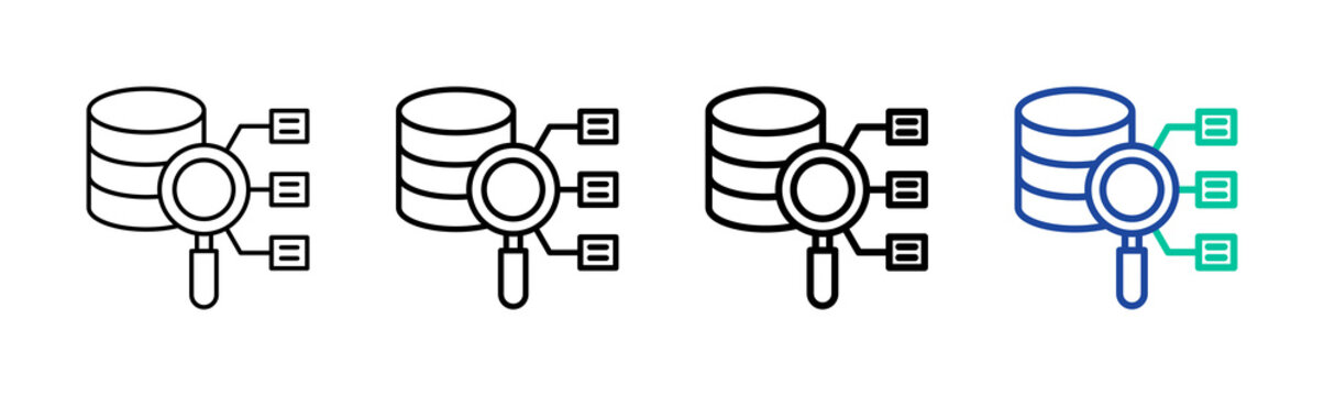 Data Classification Icon Collection Different Style Outline