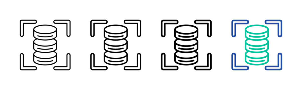 Data Capture Icon Collection Different Style Outline