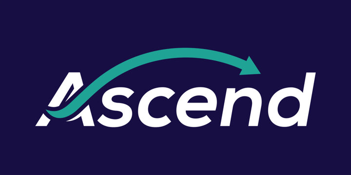 typography text ascend logo design inspiration