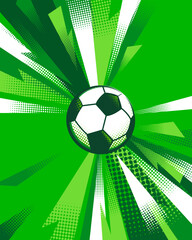 Obraz premium Soccer theme background with vibrant colors and motion effect.