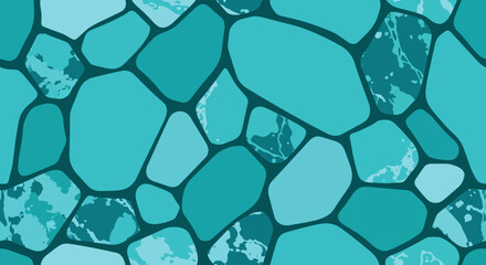 Obraz premium Abstract Teal Stone Mosaic Pattern Background