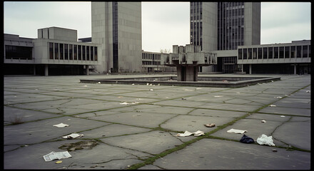 Empty Concrete Plaza