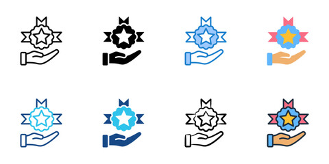 Fototapeta premium Personality icons set multiple style collection. Editable stroke 