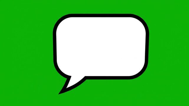 Speech bubble on green background