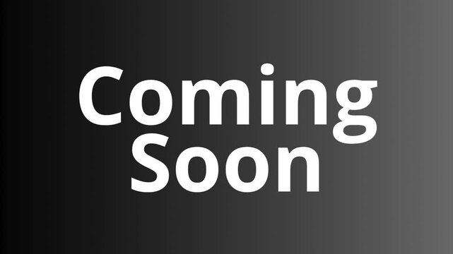 Minimalist Countdown Coming Soon Animation