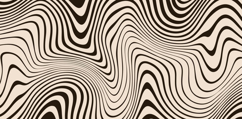 Obraz premium Abstract fluid ribbon waves background with soft gradient curves and modern minimal design.