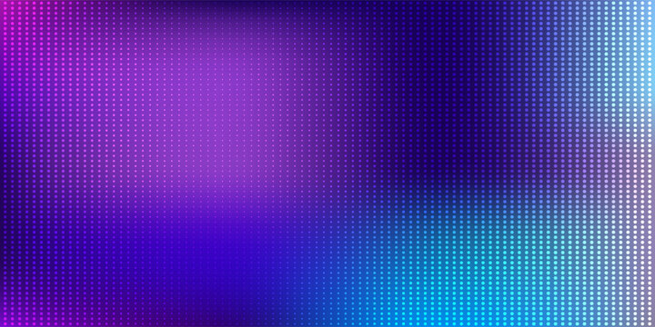Neon Purple to Cyan Halftone Dot Gradient Texture Vector Background - Abstract Minimalist Dot Pattern Screen Tone and Gradient with Shadow and Light.