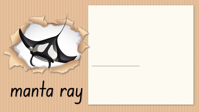 Educational Animation Teaching the Letter M with a Manta Ray