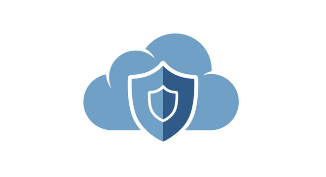 Cloud computing security shield icon.