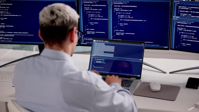 Software Programmer Or Coder Man