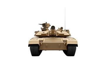 Obraz premium Main battle tank front view transparent background