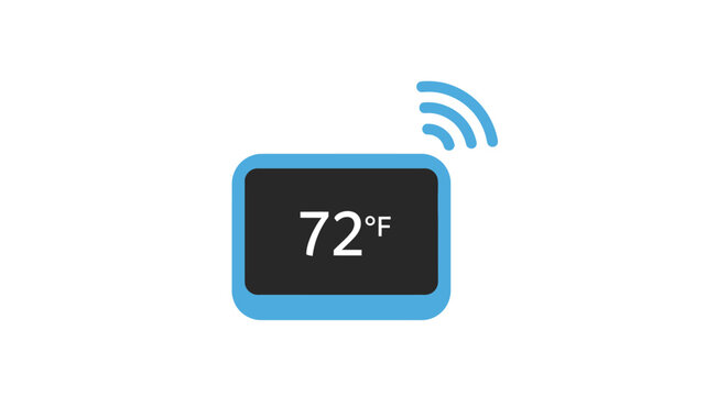 Digital temperature display with wireless signal.