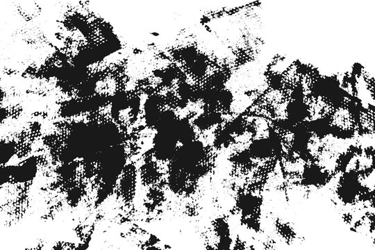 Grunge black overlay texture. Black and white halftone distressed rough textured background