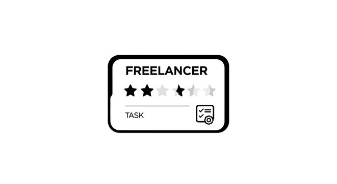 Freelancer task rating system icon.