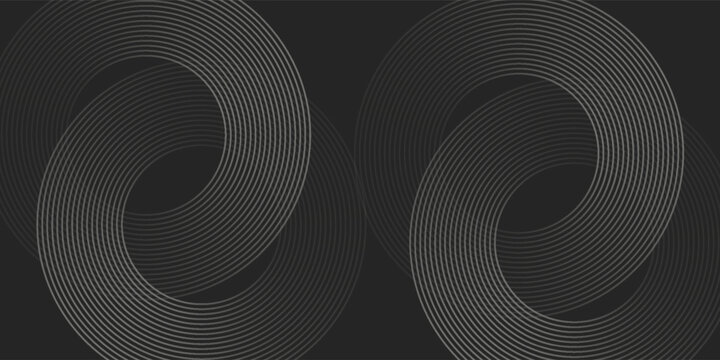 Abstract black and gold background with two circles. Suitable for banner, cover, poster, website, presentation, brochure, flyer, header