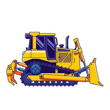 Heavy duty bulldozer crawler machine for construction site
