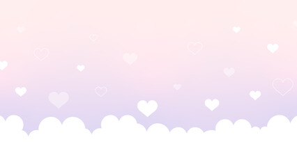 Fototapeta premium ハート グラデーション かわいい ポップ バレンタイン 配信 サムネイル バナー デザイン 背景 イラスト 