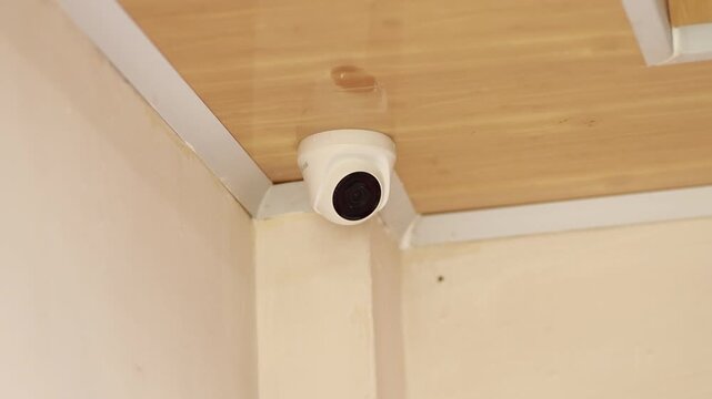 security camera on the wall