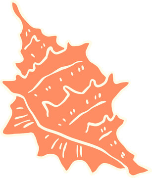 Exotic Seashell Sticker