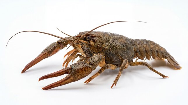 A single live freshwater crayfish in detail