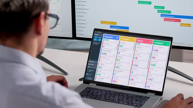 Office Manager Carefully Schedules Daily Tasks