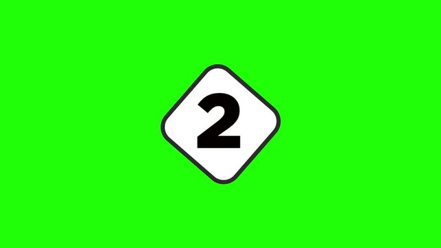 Animated numbers counting forward, from one, two and three. Great for opening a video clip.