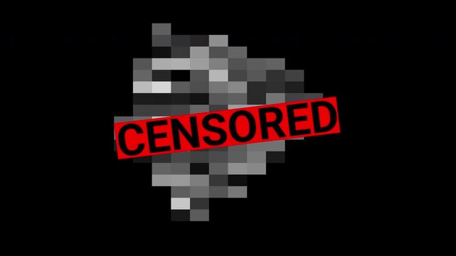 Pixel uncensored censored animation. abstract square mosaic background for censored. 