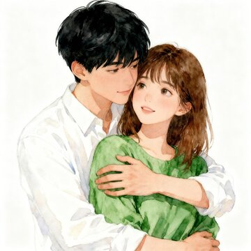 Young Couple Embracing Each Other with Love